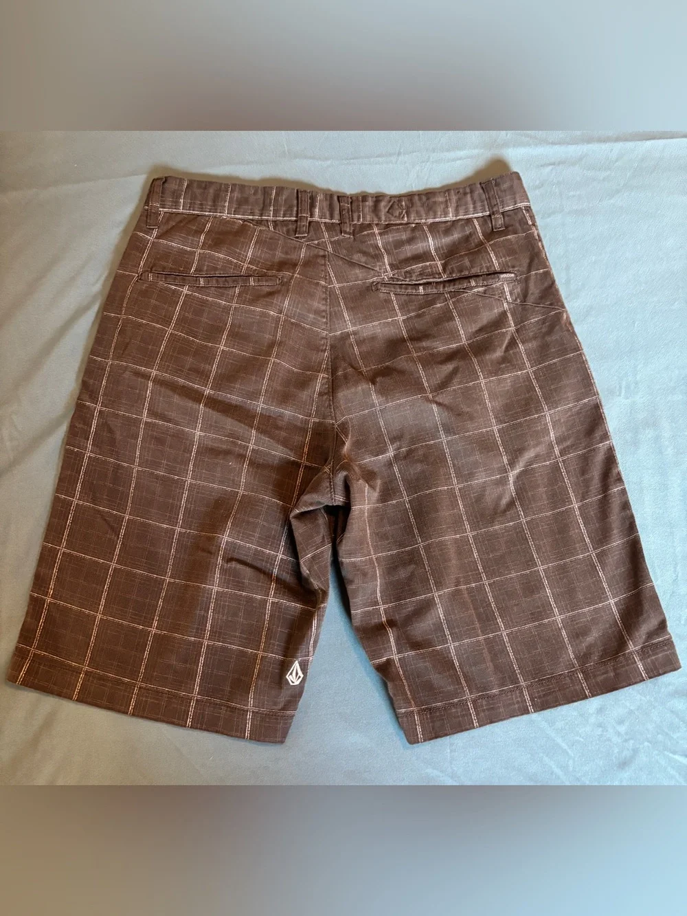 Volcom Men's Plaid Flat Front Shorts